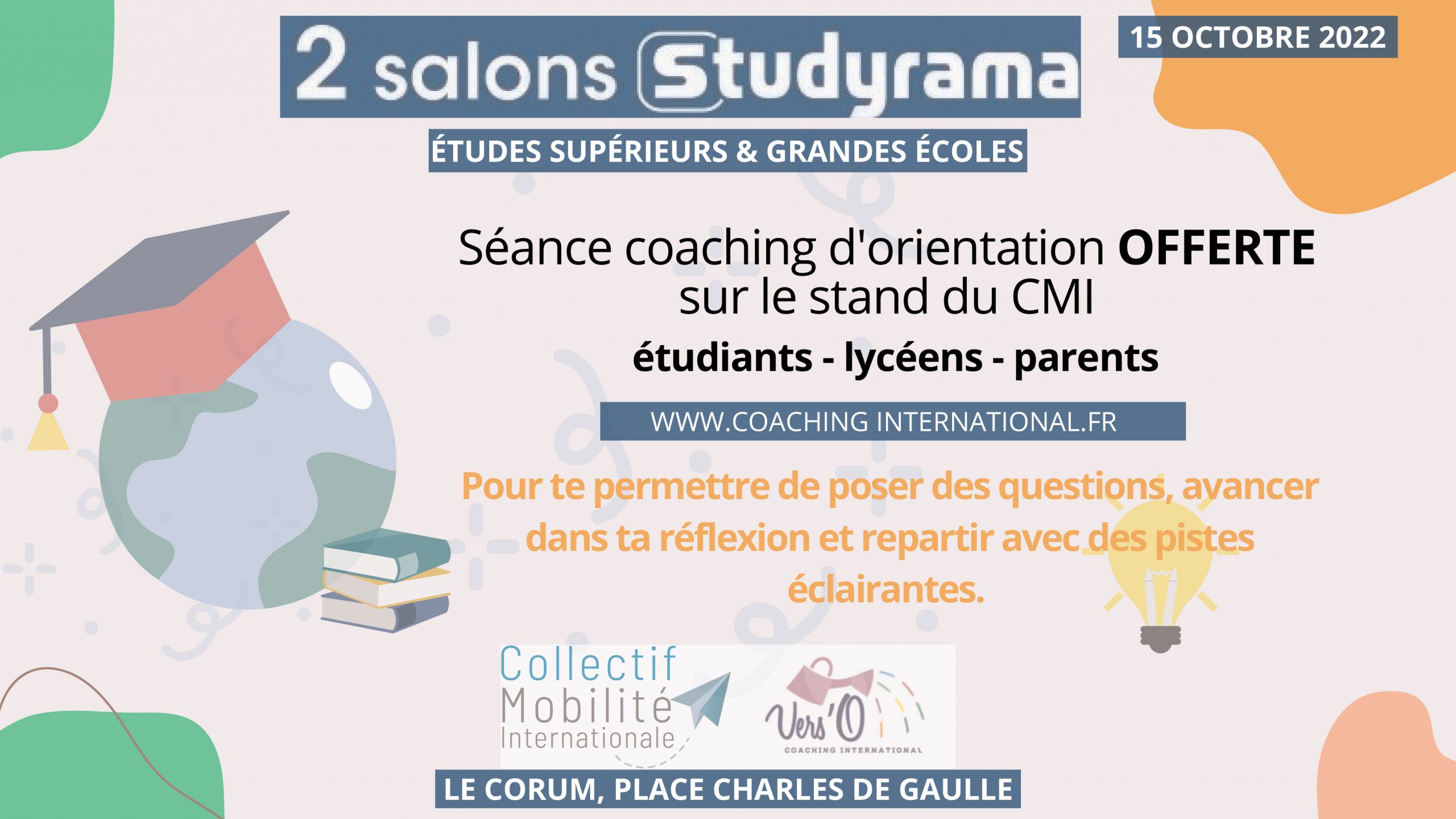 Rendez-vous au salon STUDYRAMA de Montpellier – Mini séance de coaching OFFERTE